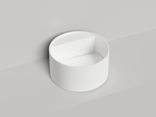 Раковина из искусственного камня S-Stone Salini ARMONIA 130422TMF 50х50 накладная цвет белый - фото 5